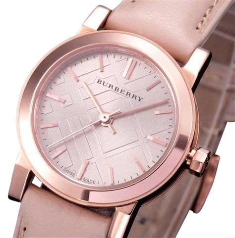 burberry the city rose gold beige leather watch ราคา|Burberry Ladies Rose Gold The City Watch BU9210.